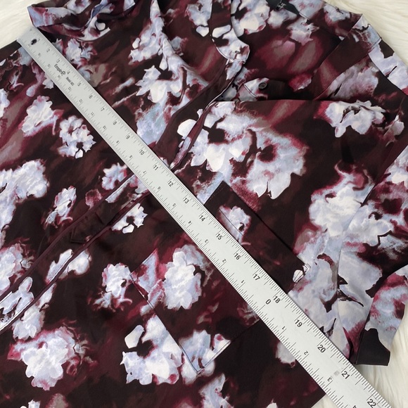 Simply Vera Vera Wang 3/4 button up blouse Petite Large - Picture 7 of 11